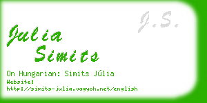 julia simits business card