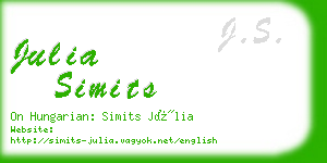 julia simits business card